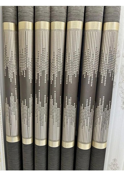 Amasra Ft614164 V-5302 Toprak 1/3 Sık Pileli Fon Perde Apm