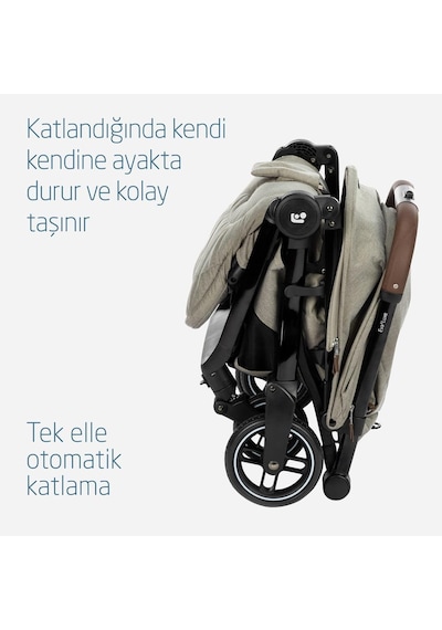 Maxi-Cosi Eva Otomatik Katlanan Kompakt Seyahat Sistem Olabilen Bebek Arabası Twillic Truffle