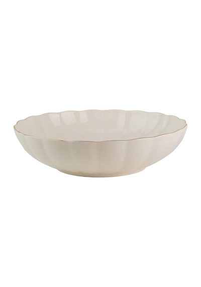 Kütahya Porselen Bone Luz Altın File Çorba Kasesi 15cm 6 Lı Çok Renkli