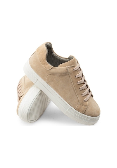 Deery Hakiki Süet Bej Sneaker Kadın Ayakkabı Bej