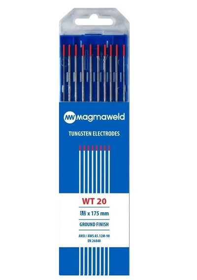 Tungsten Elektrod Kırmızı Wt-20 3.2 X 175 Mm - 10 Adet/paket