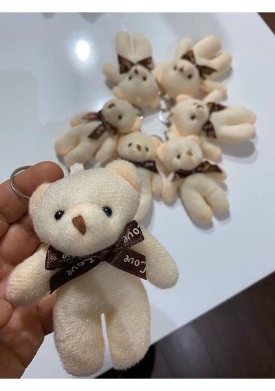 Peluş Ayıcıklı Anahtarlık 6 Adet