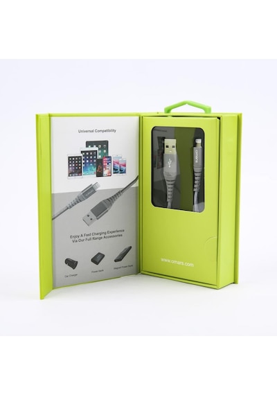 Omars MFI Sertifikalı USB to Lightning iPhone / Apple Uyumlu iPad  Hızlı Şarj ve Data Kablosu 1 Metre Gri