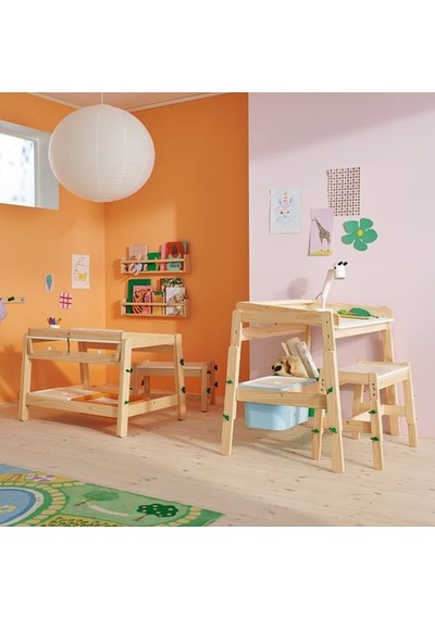 Ikea Flısat Çocuk Bankı, Huş-yeşil, Ayarlanabilir
