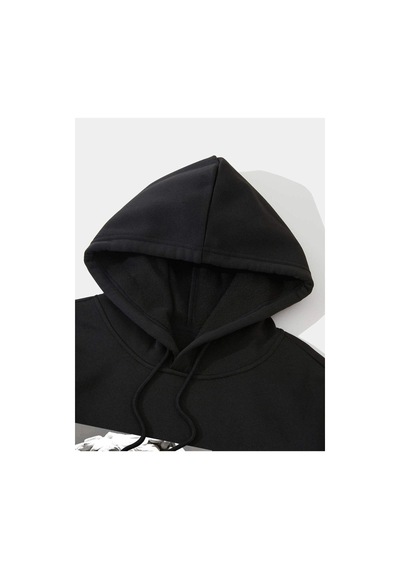 Altamira Unisex Heykel Baskılı Oversize Kapşonlu Sweatshirt 001