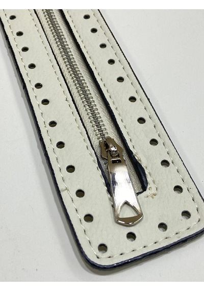 Karantuhafiye Derili Fermuar / Çanta Fermuarı / Kalın Deri Kapak Fermuar 30 Cm Kremgümüş Kremgümüş Çok Renkli