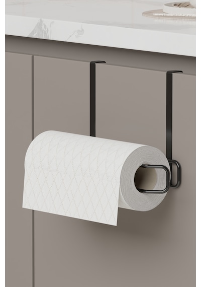 Havluluk Peçetelik Askısı Banyo Mutfak Düzenleyicisi Kağıt Rulo Havlu Askılığı Pratik Siyah Rulo Siyah