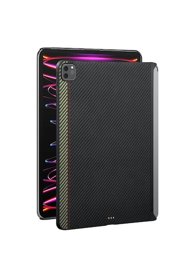 Apple Uyumlu iPad  Pro 11 2020 2.nesil Kılıf Aramid Fiber Pitaka Ultra-slim Classic Serisi Siyah-yeşil