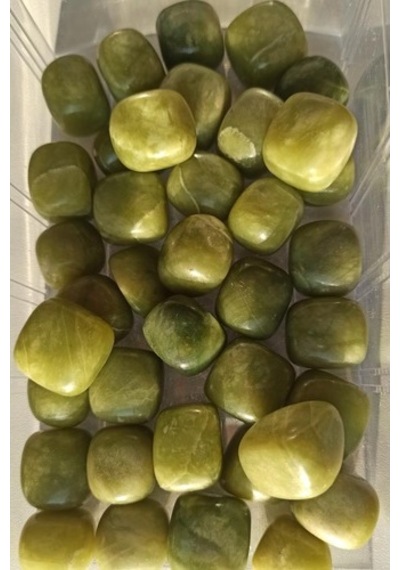 50 Gram Doğal Nefrit Yeşim Tamburlu Parçalar 461
