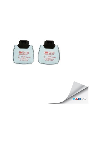 3M D3138 Secure Click P3 R Partikül Filtresi - 2 Çift