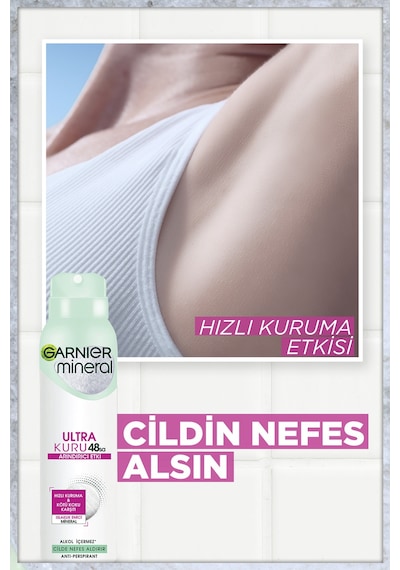Garnier Mineral Ultra Kuru Antiperspirant Kadın Deodorant 150 ML