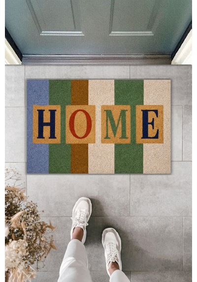 Rugmood Modern Dijital Baskı Home Renkli - Kapı Önü Paspası Çok Renkli