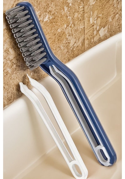 Thentech Kendinden Cımbızlı Banyo Fırçası Gider Temizliği İçin Cımbızlı Her Köşeye Girebilir Banyo Fırçası