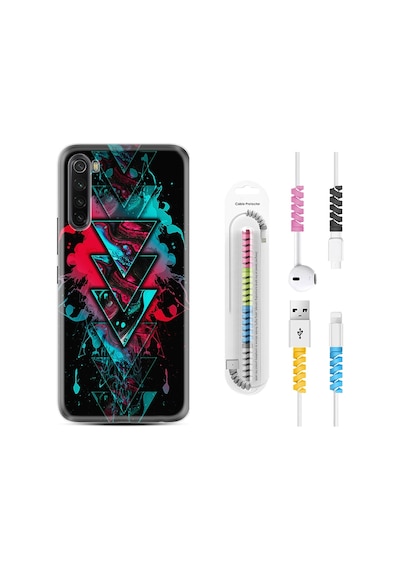 Xiaomi Redmi Note 8 Kılıf +Kablo Koruyucu Down 1719