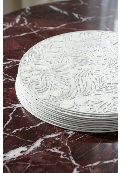 Luna 6 Lı Amerikan Servis Seti - 38 Cm Silver