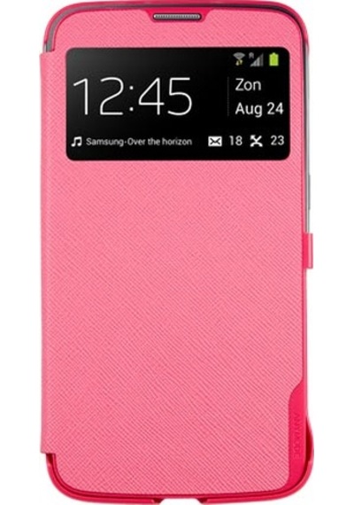 Anymode İ9200 Galaxy Mega 6.3 İle Uyumlu View Case Pencereli Kılıf Pembe