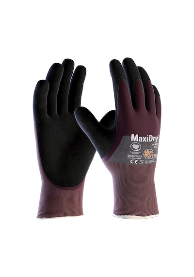 Atg Maxidry 56-425 Süper İnce Yağ Ve Sıvı Geçirmez İş Eldiveni Bordo