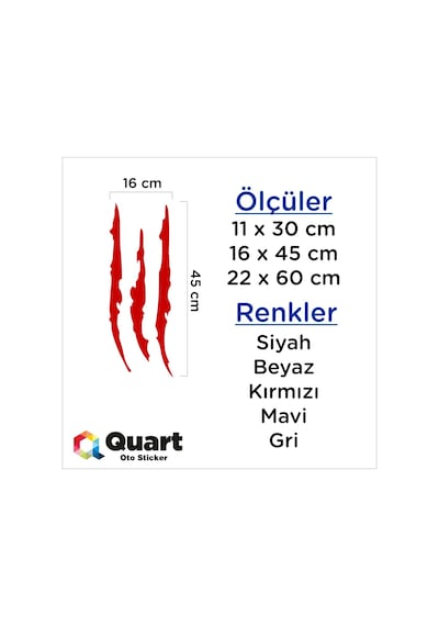 2 Adet Monster Pençe Izi Oto Sticker, Araba Sticker (290682124)