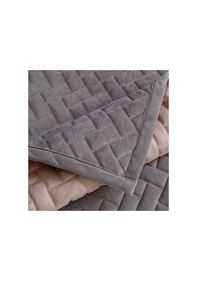 Kaymaz Taban Kapitone Koltuk Örtüsü Çekyat Koruyucu 70x190 Cm Gri