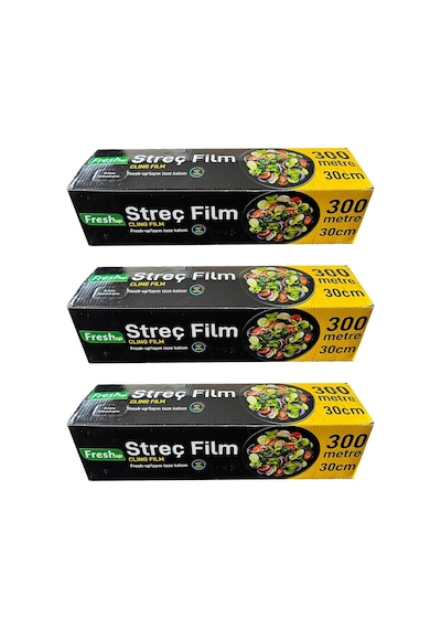 Fresh-Up Şeffaf Mutfak Rulo Streç Film 3 Paket 30 CM x 300 M