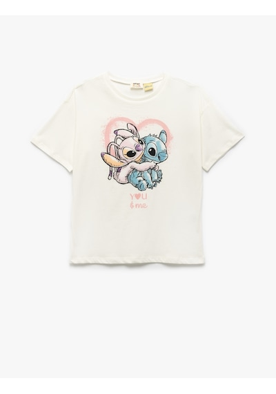 Koton Ekru Kız Çocuk T-shirt 5skg10436ak Ekru