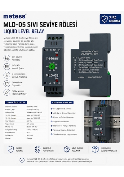 Metess - Mld-05 Sıvı Seviye Rölesi