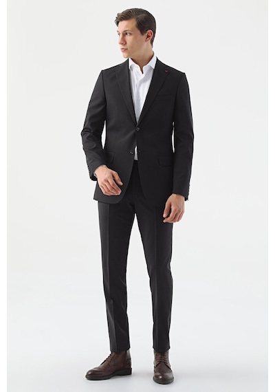 D's Damat Ds Damat Slim Fit Siyah Düz Travel Takim Elbise 5he05ob35501m 001