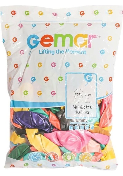 Nessiworld Gm-110-82 Metalik Karışık Renk Balon 100 Adet-dinamik Oyuncak Çok Renkli