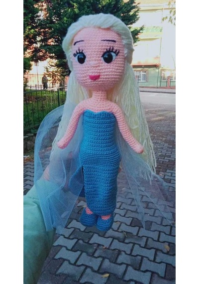 Amigurumi Elsa bebek Hediyelik oyuncak figür çizgi karakter