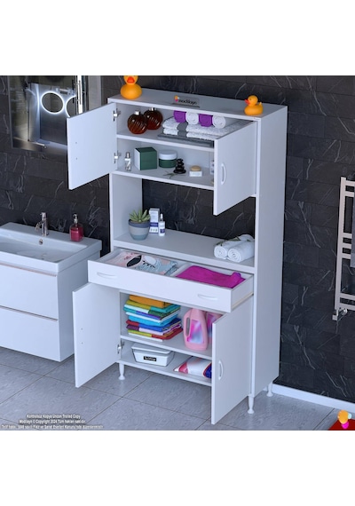 Eliusta Artex 95 Cm Yüksek Organizasyonlu Boy Dolabı 95x173x32,5 Cm Beyaz Banyo/mutfak Dolabı Beyaz Eliusta Artex 95 Cm Yüksek Organizasyonlu Boy Dolabı 95x173x32,5 Cm Beyaz Banyo/mutfak Dolabı Beyaz
