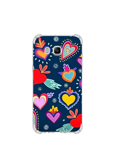 Samsung Galaxy J5 2016 Uyumlu Retro Color 3 Baskılı Şeffaf Köşe Korumalı Antişok Kılıf