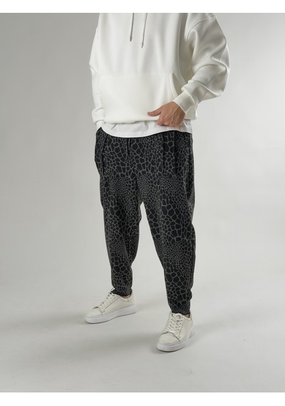 Cocopelli Leopar Desenli Cep Detaylı Erkek Baget Pantolon Coc2670 Desenli