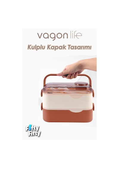 1350 Ml Paslanmaz Çelik Bento Lunch Box İki Kat Üç Bölme Yeni Nesil Sefer Tası-1350ml-101102s Lacivert