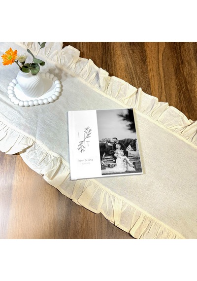 Düğün Albümü Kendi Albümünü Yap Kalın Sert Kapak 30x50cm 15-20-25 Fotoğraf Beyaz