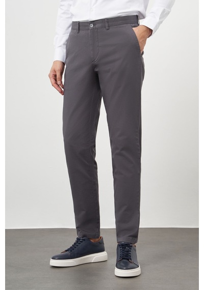 Morven Erkek Antrasit Pamuk Yan Cep Slim Fit Chino Pantolon 25ks003001053 Antrasit