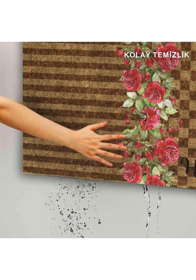 Dekoratif Kapı Önü Paspası - Kaymaz Taban 141 Çok Renkli