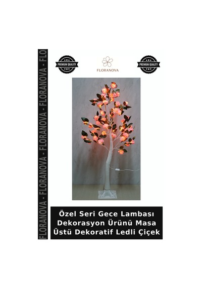 Özel Seri Gece Lambası Dekorasyon Ürünü Masa Üstü Dekoratif Ledli Çiçek Çok Renkli