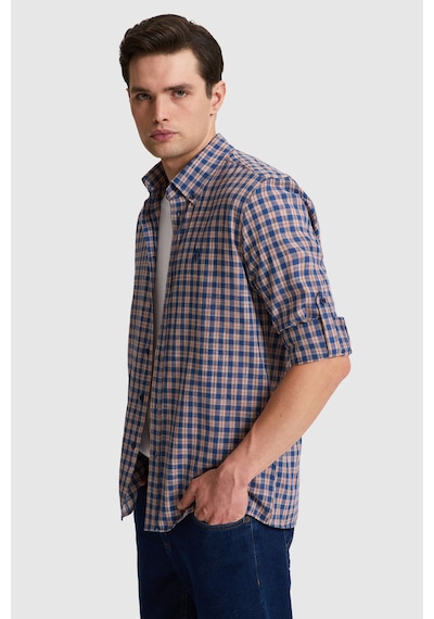 U.s. Polo Assn. Erkek Lacivert Gömlek Desenli 50324654-vr033