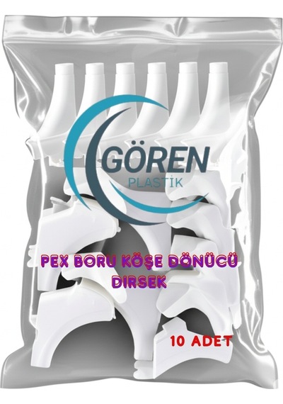 Pex Boru Köşe Dönücü Dirsek 10'lu Paket - Yerden Isıtma Ve Kalorifer Tesisatı İçin