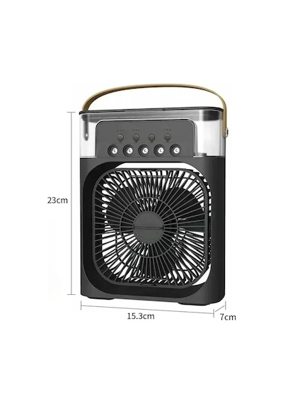 Taşınabilir 3 Farklı Mod Ayarlı 7 Farklı Led Işıklı Sulu Soğutmalı Taşınabilir Masaüstü Usb Fan Vant