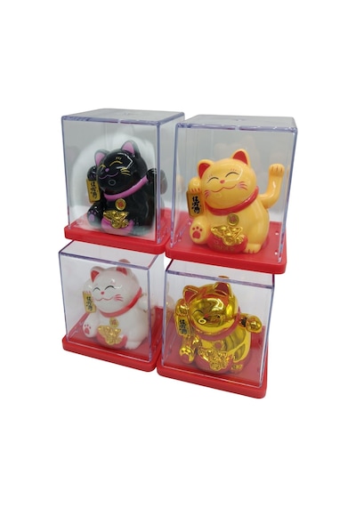 Dörtlü Maneki Neko El Sallayan Şans Kedisi Güneş Enerjili Set No05hdy