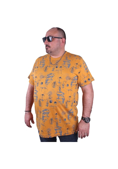Moc Grande Mocgrande Büyük Beden Sıfır Yaka Tişört Compass Holiday 23151 Hardal-Hardal Çok Renkli Moc Grande Mocgrande Büyük Beden Sıfır Yaka Tişört Compass Holiday 23151 Hardal-Hardal Çok Renkli