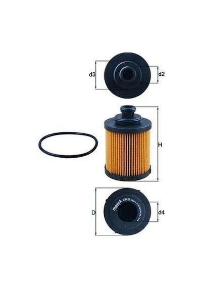 Yağ Filtresi - Fiat Bravo, 500, Panda, Grande Punto, Punto, Doblo, Fiorino, Qubo, Idea, Strada, Linea, Palio, Siena, Mito - Mahle-ox418d 51582975