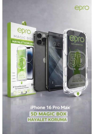 Epro 5d Magic Box Hayalet Kılıf Ve Ekran Koruyucu Seti - Apple iPhone Uyumlu  16 Pro Max