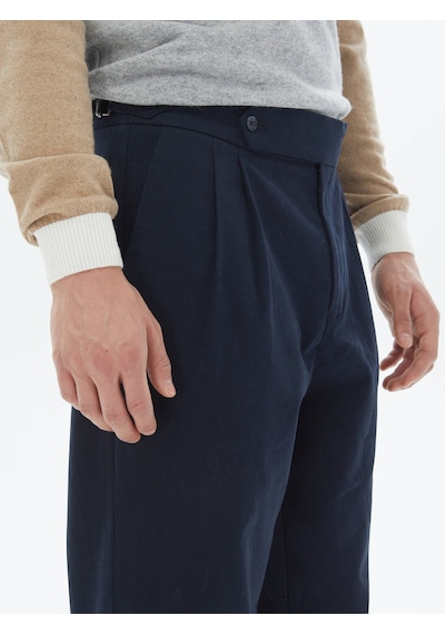 Kip Lacivert Dokuma Carrot Fit Casual Pamuk Karışımlı Pantolon 400053 Lacivert