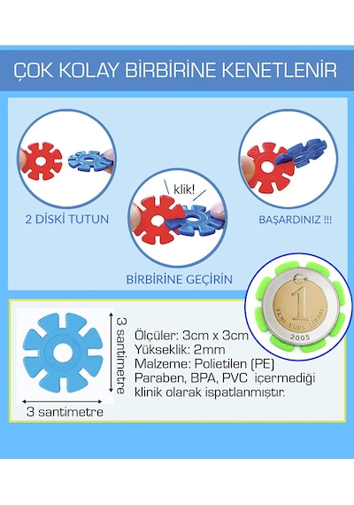 Think Master Masterflakes 300 Parça Yaratıcı Diskler Stem Eğitimi