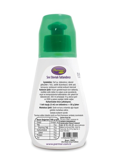 Stevia Sıvı Tatlandırıcı 200 Ml Stevia Bazlı Diğer