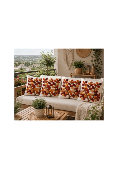 4 Lü Dekoratif Kırlent Kılıfı Seti 43x43 Cm Punch Görünümlü Yaprak Desenli, Dijital Baskılı, Gizli Fermuarlı Kırmızı Kırmızı 4 Lü Dekoratif Kırlent Kılıfı Seti 43x43 Cm Punch Görünümlü Yaprak Desenli, Dijital Baskılı, Gizli Fermuarlı Kırmızı Kırmızı