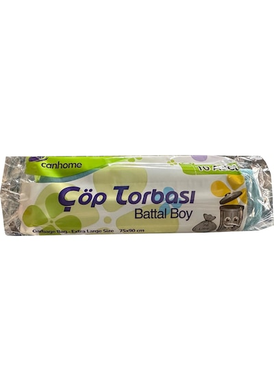 Canhome Battal Büyük Boy Çöp Torbası Mavi 30 L 50 x 10'lu Mavi 75 x 90 CM