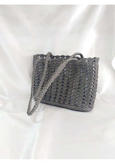 Umela Butik Gri Bayan Kol Ve Omuz Çantası